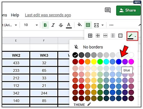 how to increase border size in google sheets