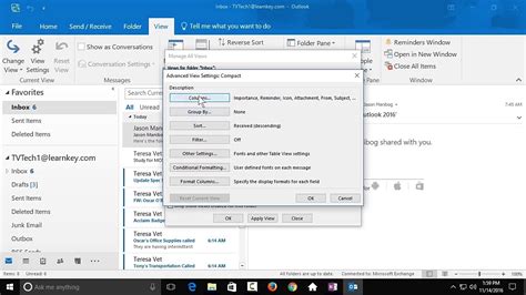 how to increase email view in outlook
