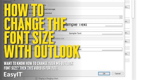 how to increase font size in outlook using keyboard