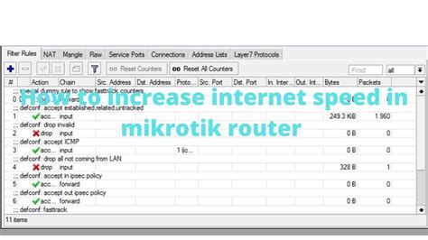 how to increase internet speed in mikrotik router