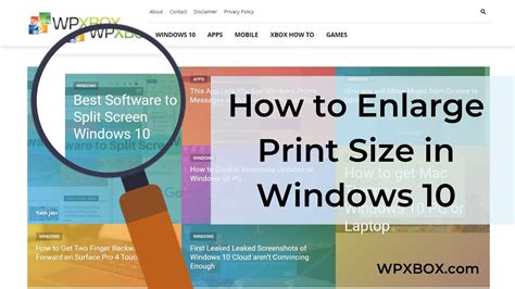 how to increase size of printing