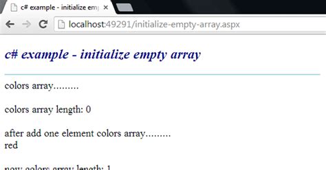 how to initialize empty string array in c#