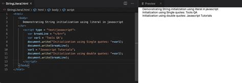 how to initialize string in javascript