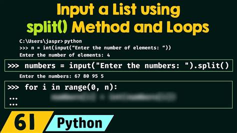 how to input number in list in python