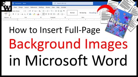 How To Insert A Background On A Word Document
