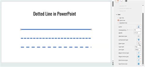 how to insert a broken line in powerpoint
