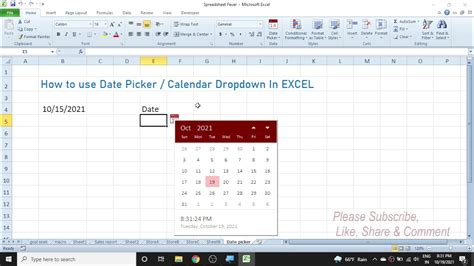 How To Insert A Calendar Drop Down In Excel 2024