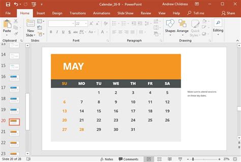 How To Insert a Calendar in PowerPoint Presentations