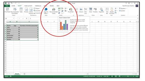 how to insert a chart in excel