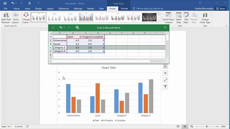 how to insert a chart into a word document