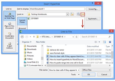how to insert a file link in docs