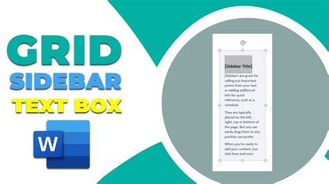 How To Insert A Grid Sidebar In Word