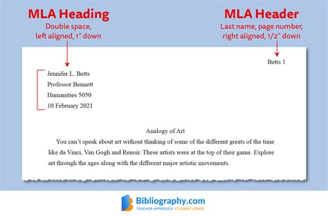 how to insert a header in mla format