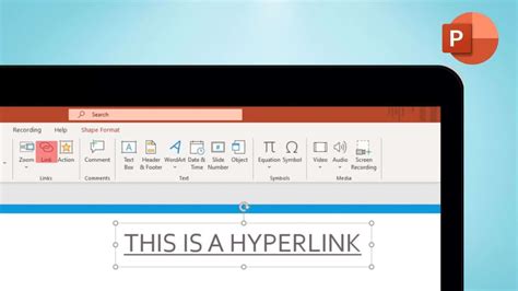 how to insert a hyperlink in slides