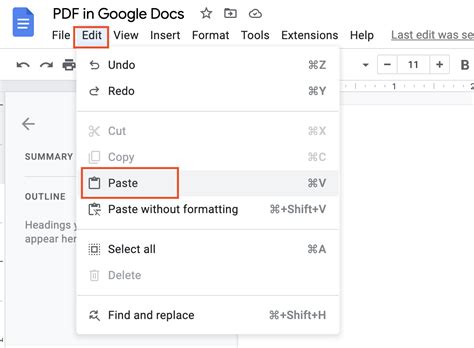 how to insert a pdf document in google docs