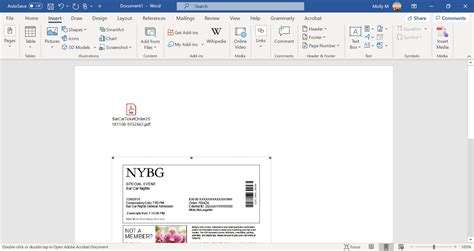 how to insert a pdf into a word document as an appendix