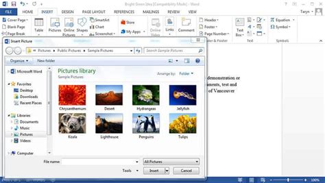 How To Insert A Picture In Word 2013