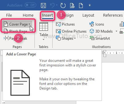 How To Insert A Plain Cover Page On Word
