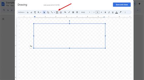 how to insert a rectangle box in google docs