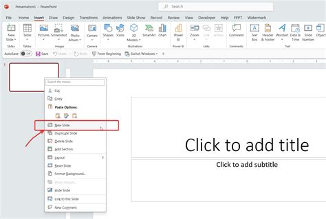 how to insert a slide in a powerpoint presentation