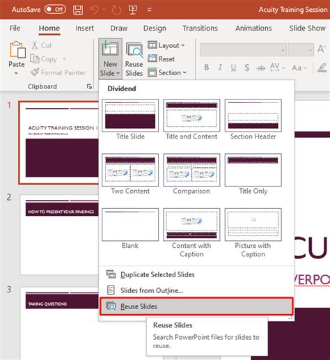 how to insert a slide into powerpoint from another presentation