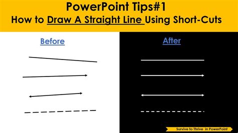 how to insert a straight line in ppt