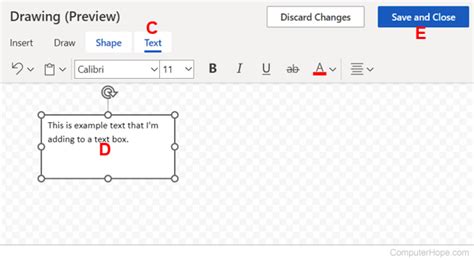 how to insert a text box in word online