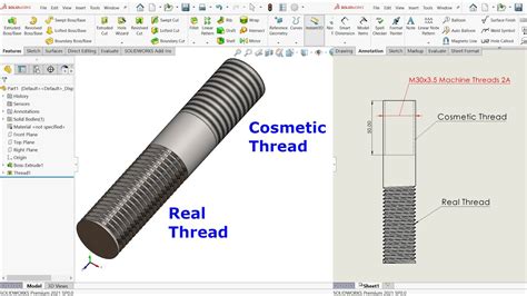How To Insert A Threaded Hole In Solidworks