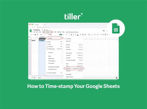 how to insert a timestamp in google docs