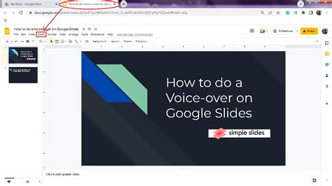 how to insert a voice recording on google slides