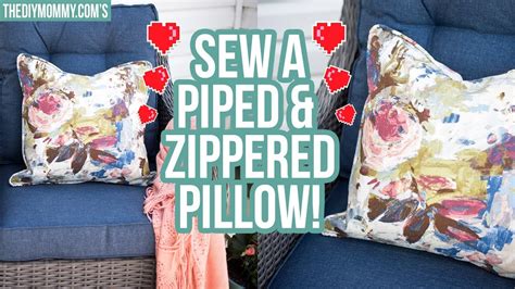 How To Insert A Zip Into A Piped Cushion