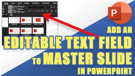 how to insert an editable text box in powerpoint slide master