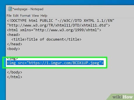 how to insert an image in html using notepad++