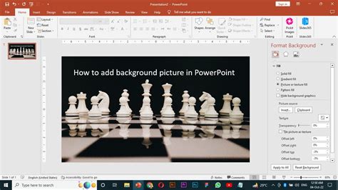 how to insert background into powerpoint
