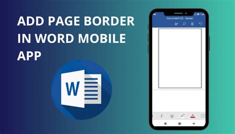 how to insert border in word in mobile