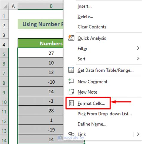 How To Insert Brackets In Excel For Negative Numbers