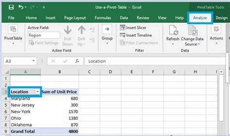 how to insert calculation in pivot table