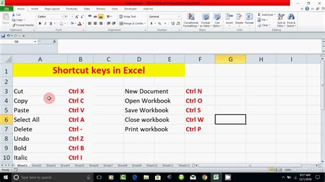 how to insert cell in excel shortcut keys