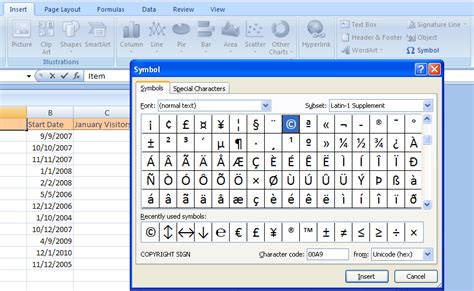 how to insert character in excel cell
