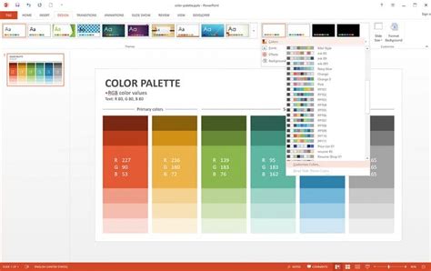 how to insert color code in powerpoint