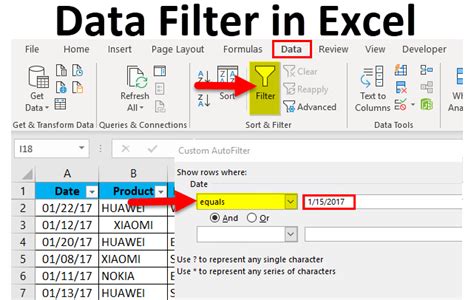 how to insert data in excel filter