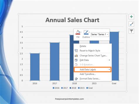 how to insert data labels in powerpoint