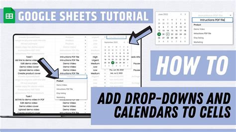 how to insert date dropdown in google docs