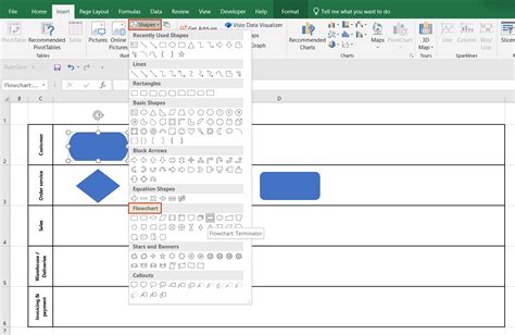 how to insert diagram in excel