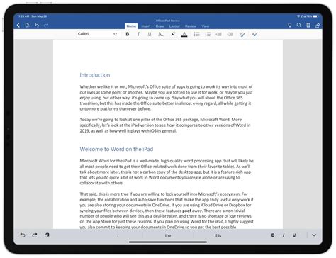 how to insert document in word on ipad