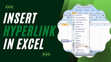 how to insert email hyperlink in excel