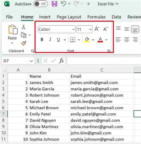 how to insert email in excel sheet