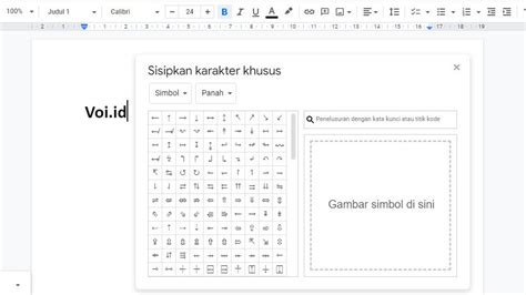 how to insert email symbol in google docs