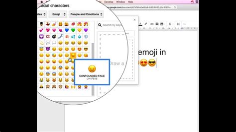 how to insert emoji in google docs