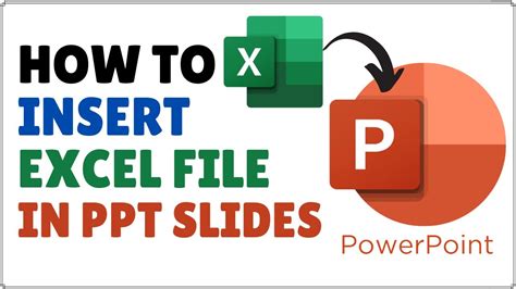 how to insert excel file as a link in ppt
